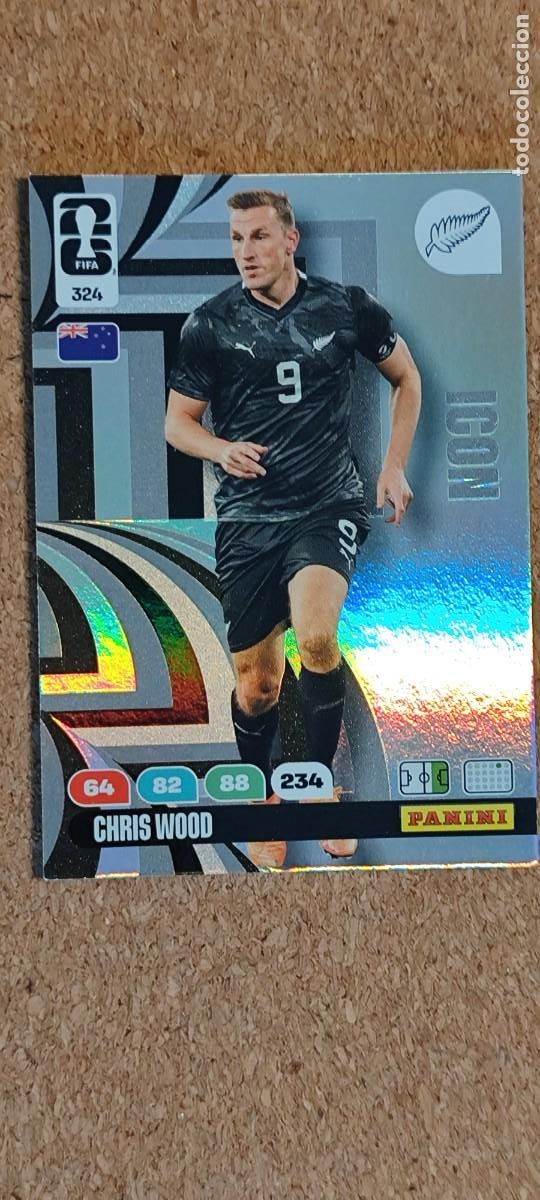 Cromos de F&uacute;tbol: ADRENALYN XL FIFA WORLD CUP 2026 CARD ICON WOOD NUEVA ZELANDA # 324 PANINI