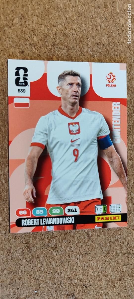 Fu&szlig;ball-Sticker: ADRENALYN XL FIFA WORLD CUP 2026 CARD LEWANDOWSKI POLONIA # 539 PANINI