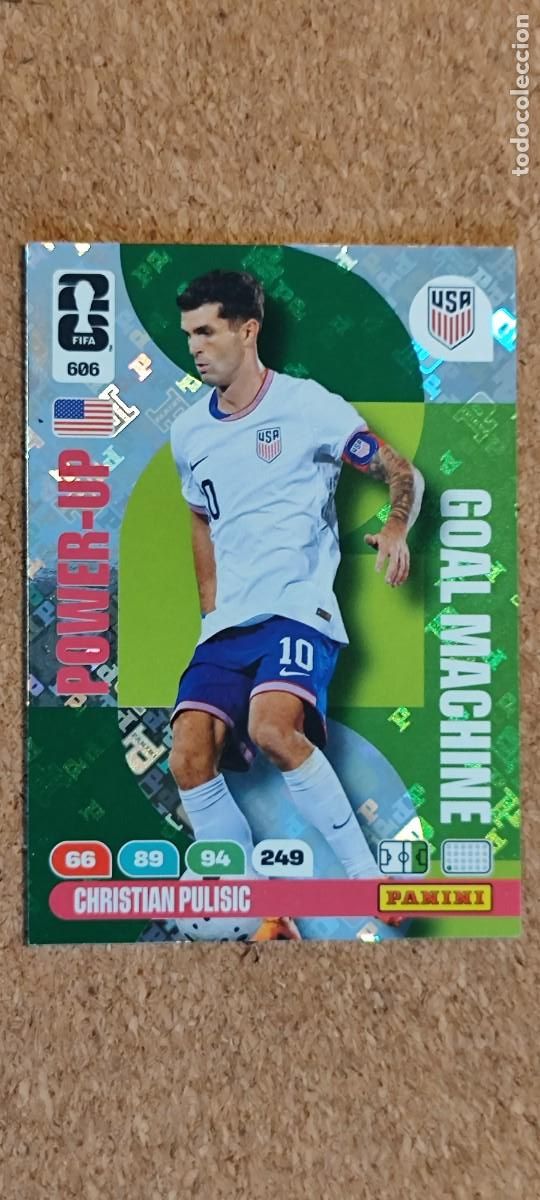 Cromos de F&uacute;tbol: ADRENALYN XL FIFA WORLD CUP 2026 CARD POWER-UP PULISIC USA # 606 PANINI