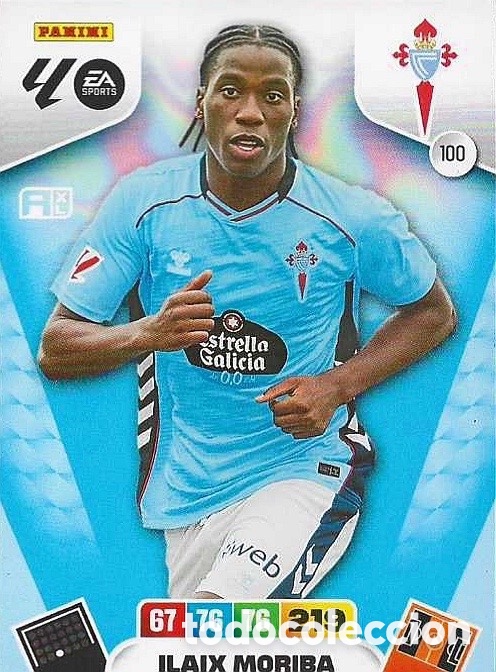 Fu&szlig;ball-Sticker: 100.- ILAIX MORIBA (R. CELTA) ADRENALYN XL LIGA 2025/26 (PANINI)