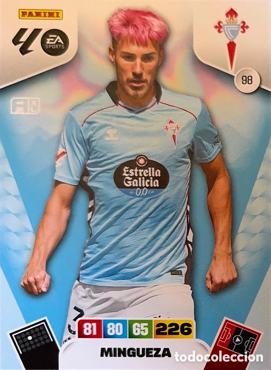 Cartes &agrave; collectionner de Football: 98.- MINGUEZA (R. CELTA) ADRENALYN XL LIGA 2025/26 (PANINI)