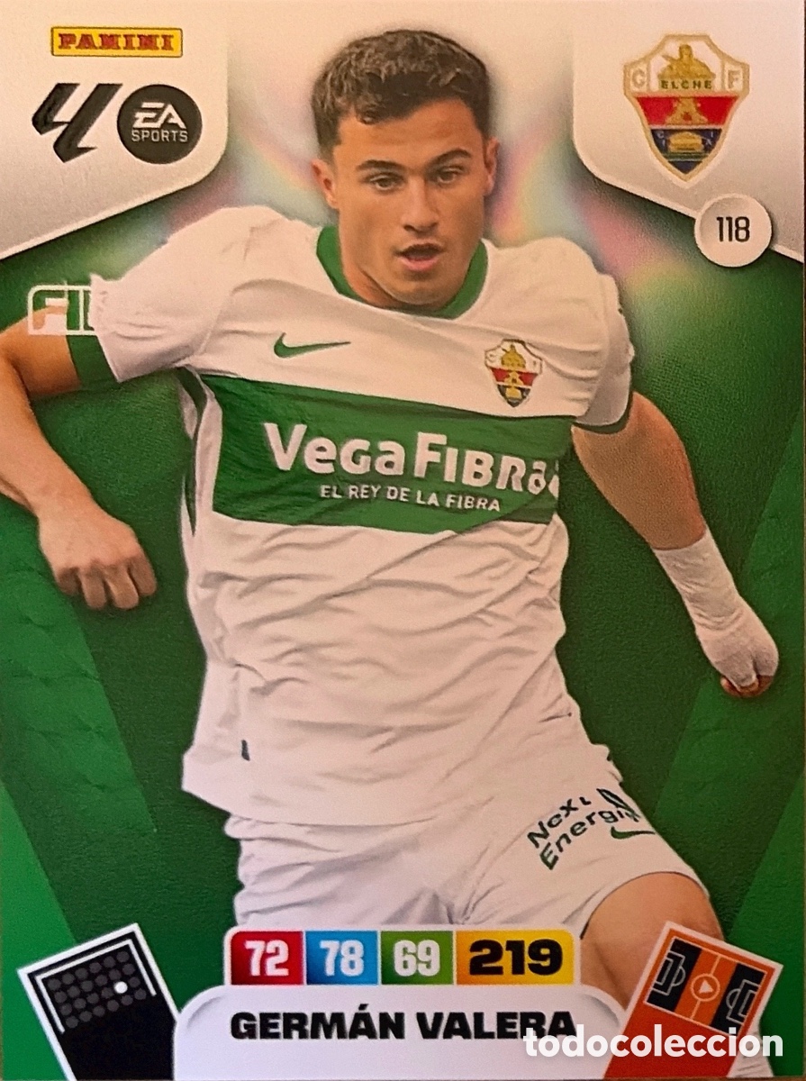 Cartes &agrave; collectionner de Football: 118.- GERMAN VALERA (ELCHE) ADRENALYN XL LIGA 2025/26 (PANINI)