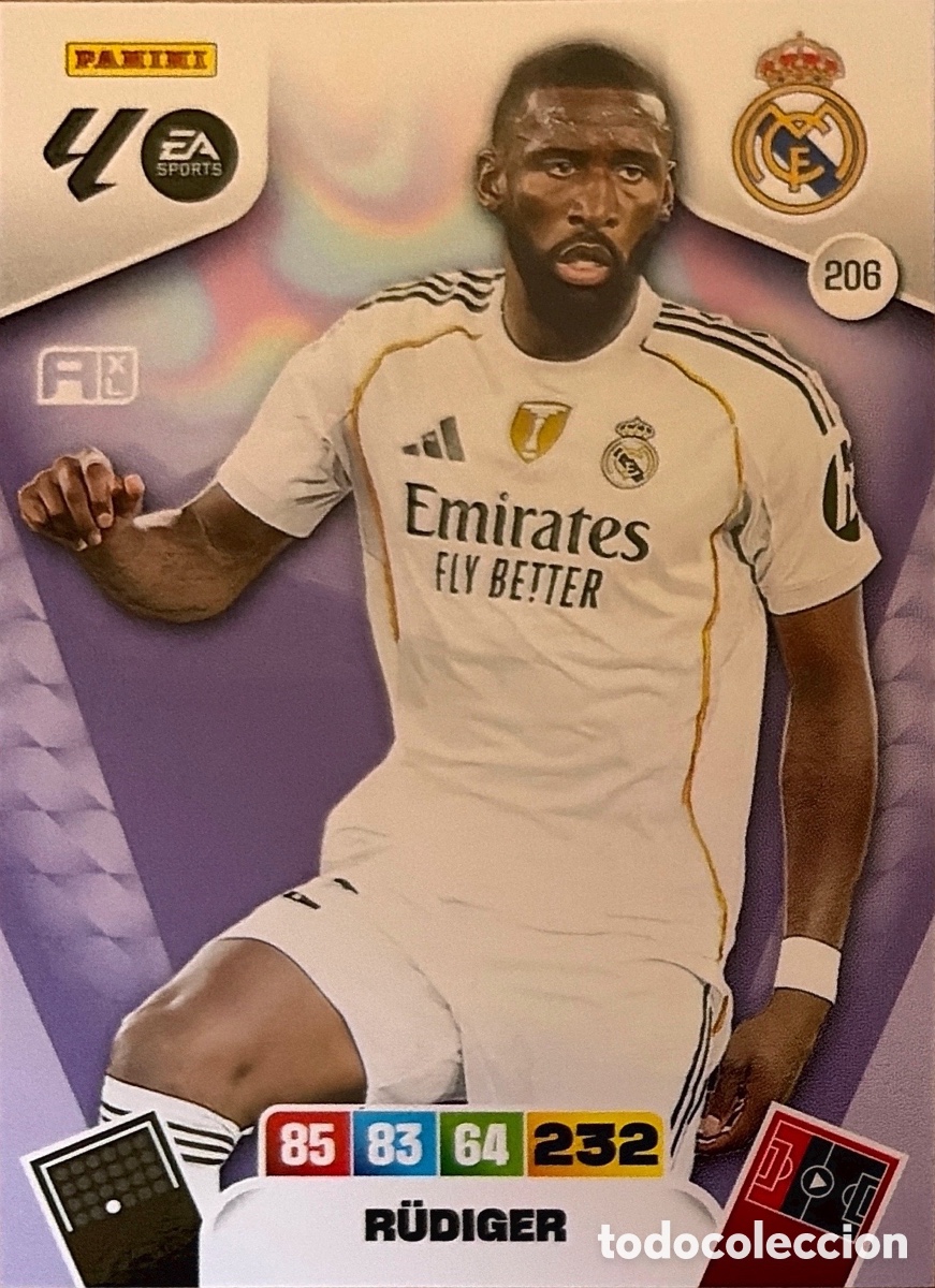 Cromos de F&uacute;tbol: 206.- R&Uuml;DIGER (R. MADRID) ADRENALYN XL LIGA 2025/26 (PANINI)