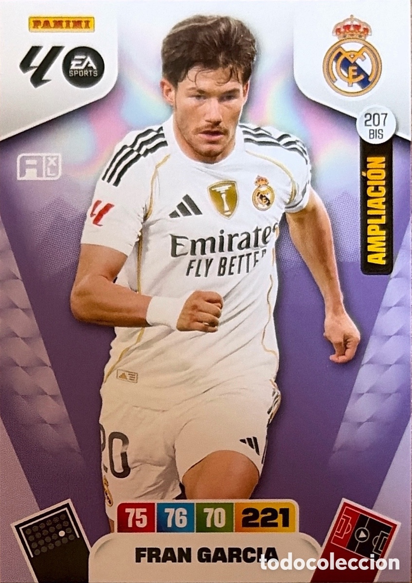 Cromos de F&uacute;tbol: 207.BIS- FRAN GARCIA (R. MADRID) ADRENALYN XL LIGA 2025/26 (PANINI)