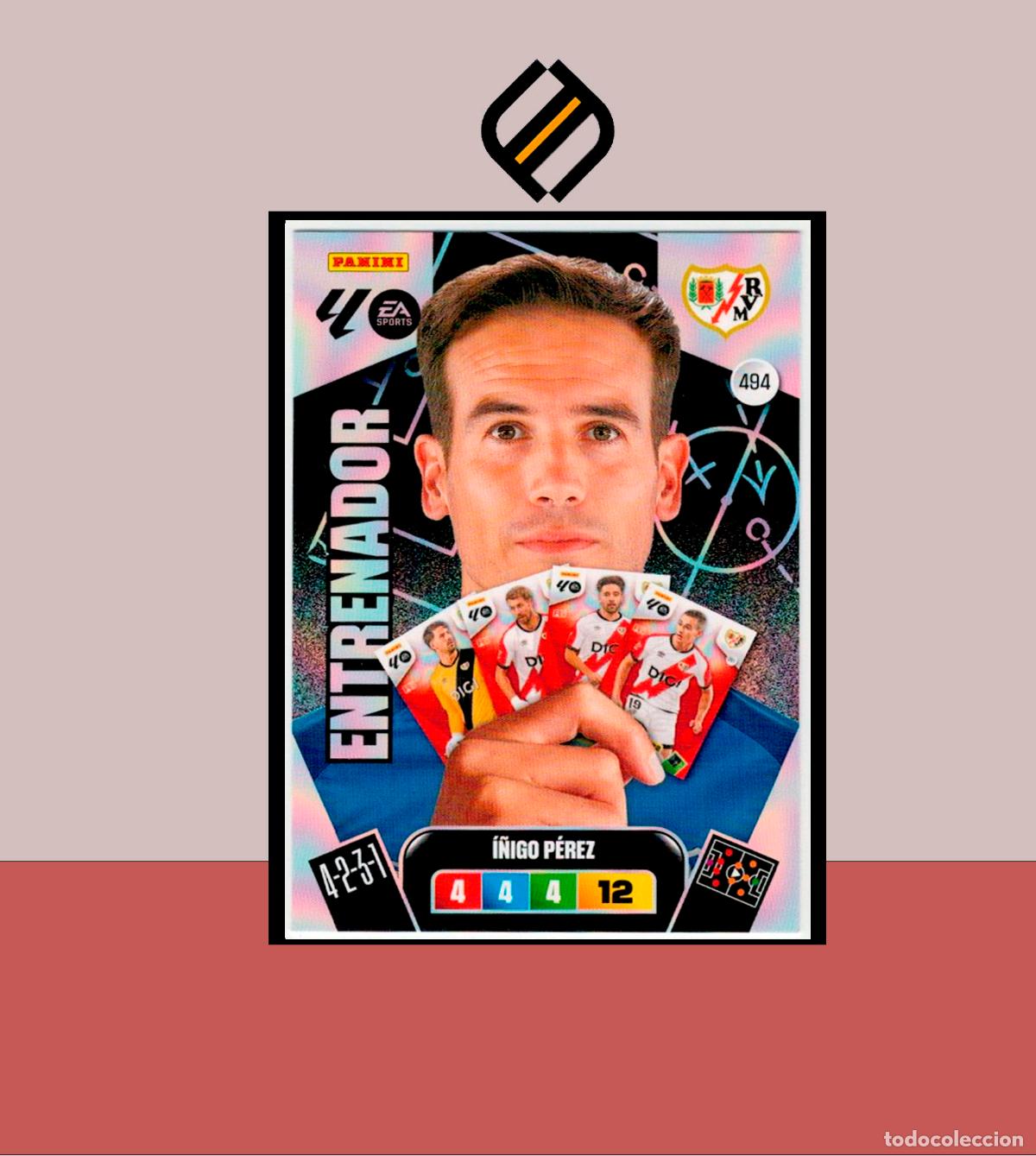 Cromos de F&uacute;tbol: ADRENALYN XL 2025 2026 PANINI N&ordm; 494 &Iacute;&Ntilde;IGO P&Eacute;REZ ENTRENADOR 2 EDICI&Oacute;N RAYO VALLECANO CARD ALBUM LIGA