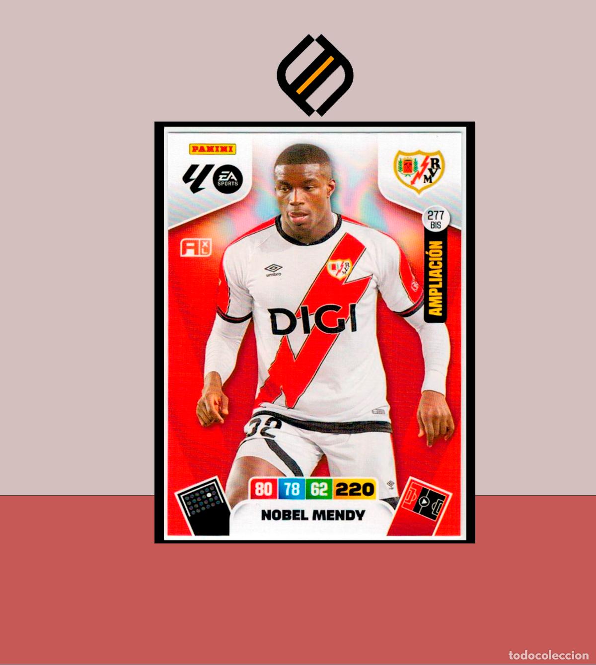 Cromos de F&uacute;tbol: ADRENALYN XL 2025 2026 PANINI N&ordm; 277 BIS NOVEL MENDY AMPLIACI&Oacute;N 2 EDICI&Oacute;N RAYO VALLECANO CARD LIGA
