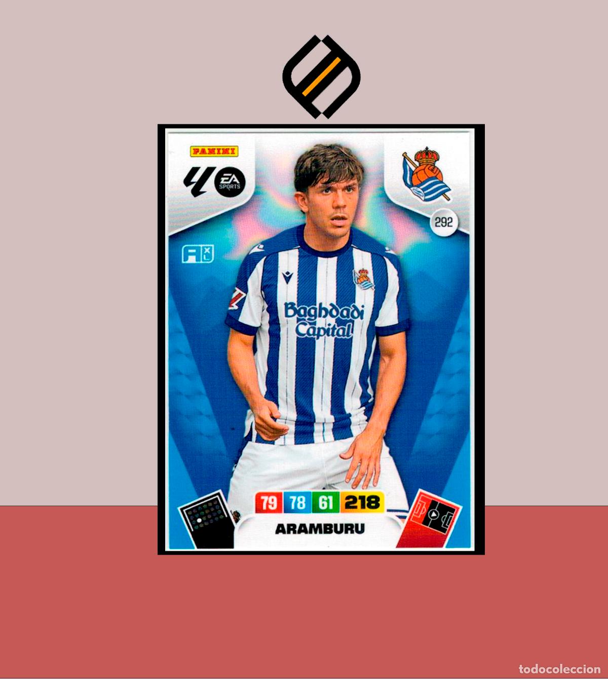 Cromos de F&uacute;tbol: ADRENALYN XL 2025 2026 PANINI N&ordm; 292 ARAMBURU REAL SOCIEDAD CARD ALBUM COLECCI&Oacute;N LIGA