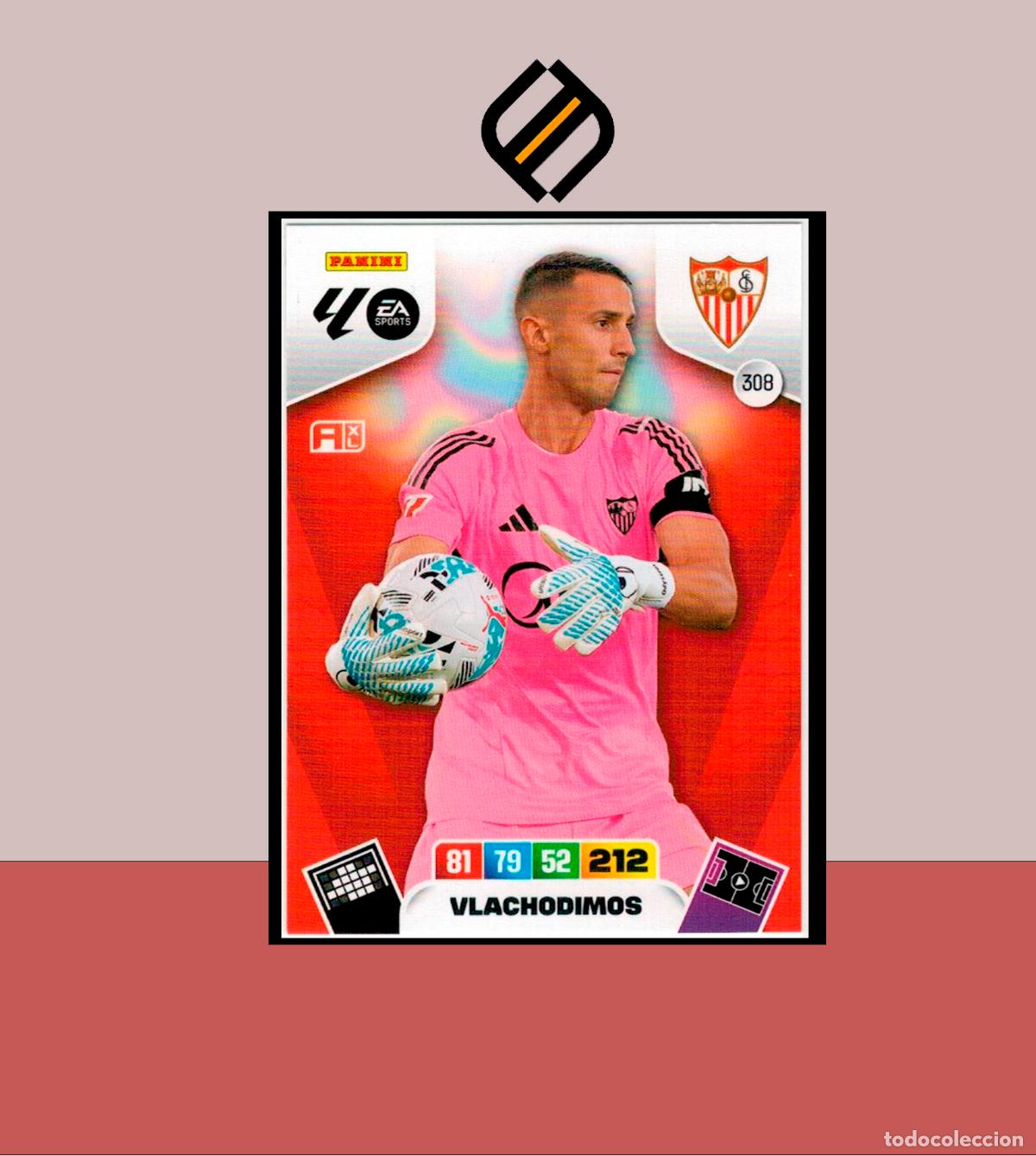 Cromos de F&uacute;tbol: ADRENALYN XL 2025 2026 PANINI N&ordm; 308 VLACHODIOS SEVILLA CARD ALBUM COLECCI&Oacute;N LIGA