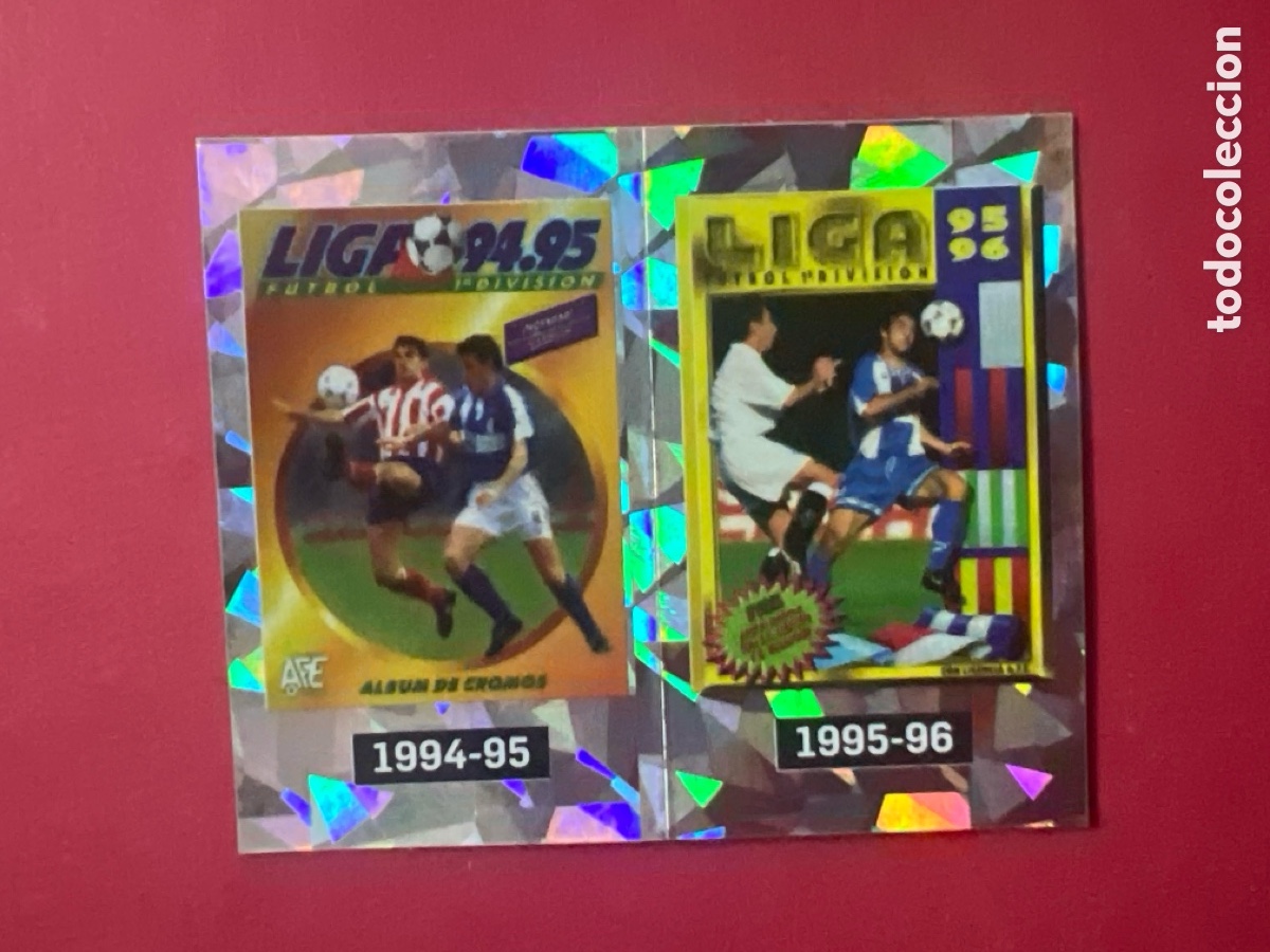 Cromos de F&uacute;tbol: CROMO DE FUTBOL LIGA 2021 / 22 DE PANINI Y ESTE DE M&Aacute;GICO 50 DE 1994-95 Y 1995 - 96 N&ordm; 23 - 24