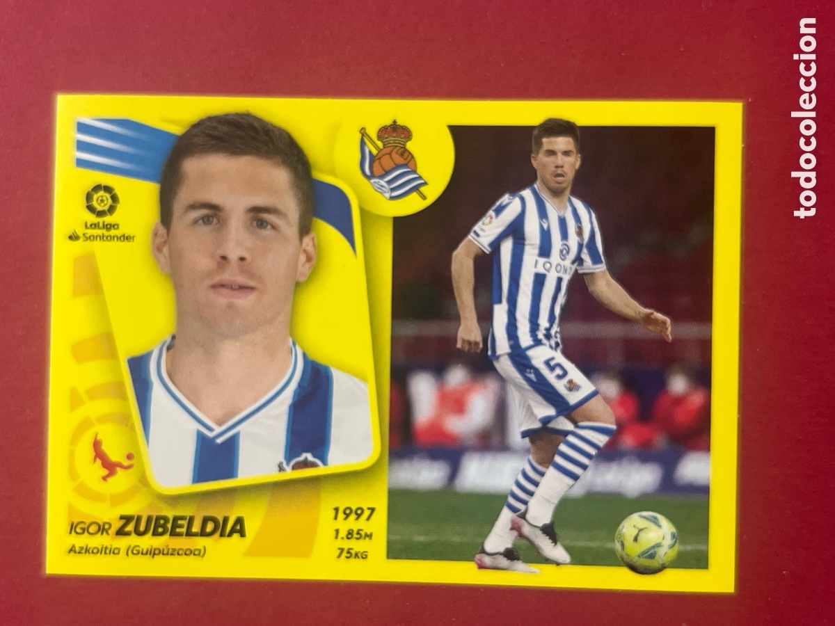 Cromos de F&uacute;tbol: C2236. N&ordm; 10 ZUBELDIA REAL SOCIEDAD LIGA ESTE 21 22 2021 2022 SIN PEGAR NUNCA PEGADO