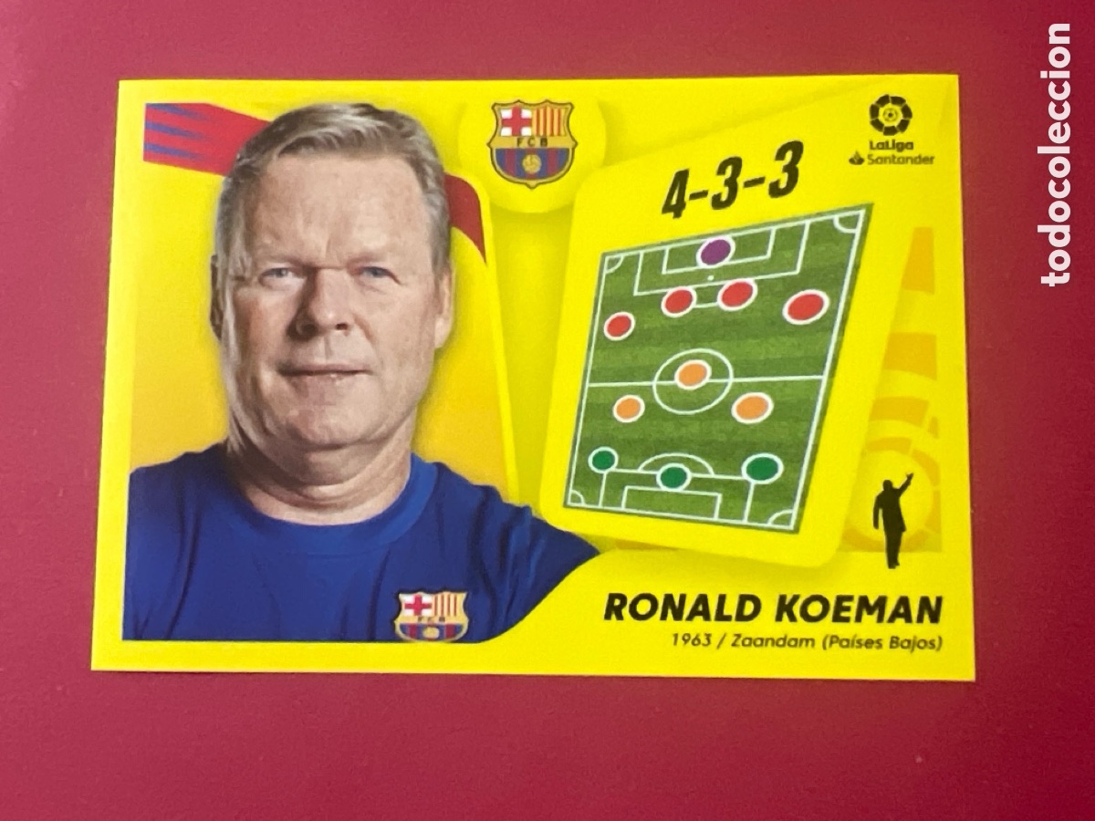 Cromos de F&uacute;tbol: C2271. N&ordm; 2 RONALD KOEMAN BARCELONA LIGA ESTE 21 22 2021 2022 SIN PEGAR NUNCA PEGADO