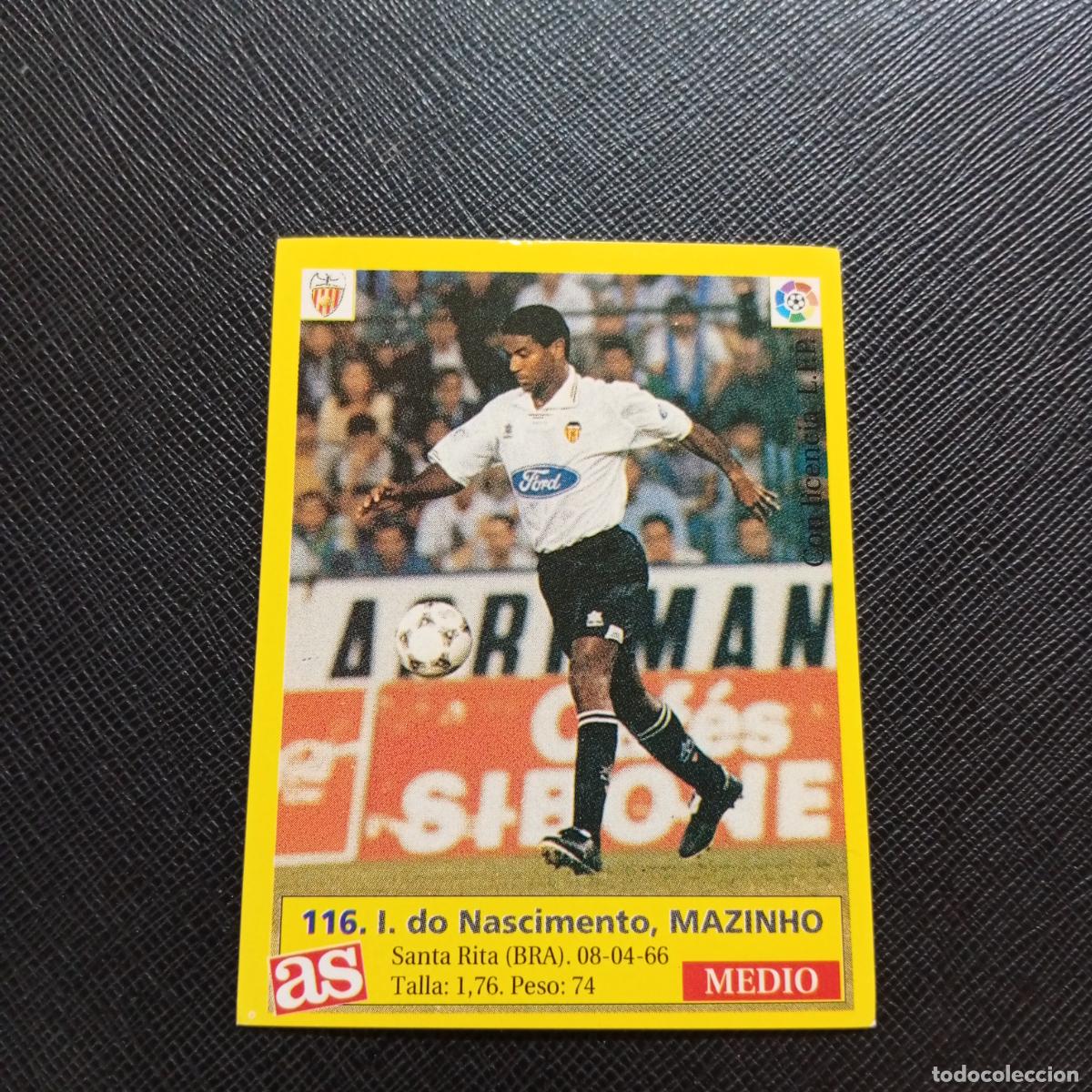 Cromos de F&uacute;tbol: 116 MAZINHO VALENCIA AS 1995 1996 CROMO FUTBOL LIGA 95 96 - SIN PEGAR - A31 PG496 B