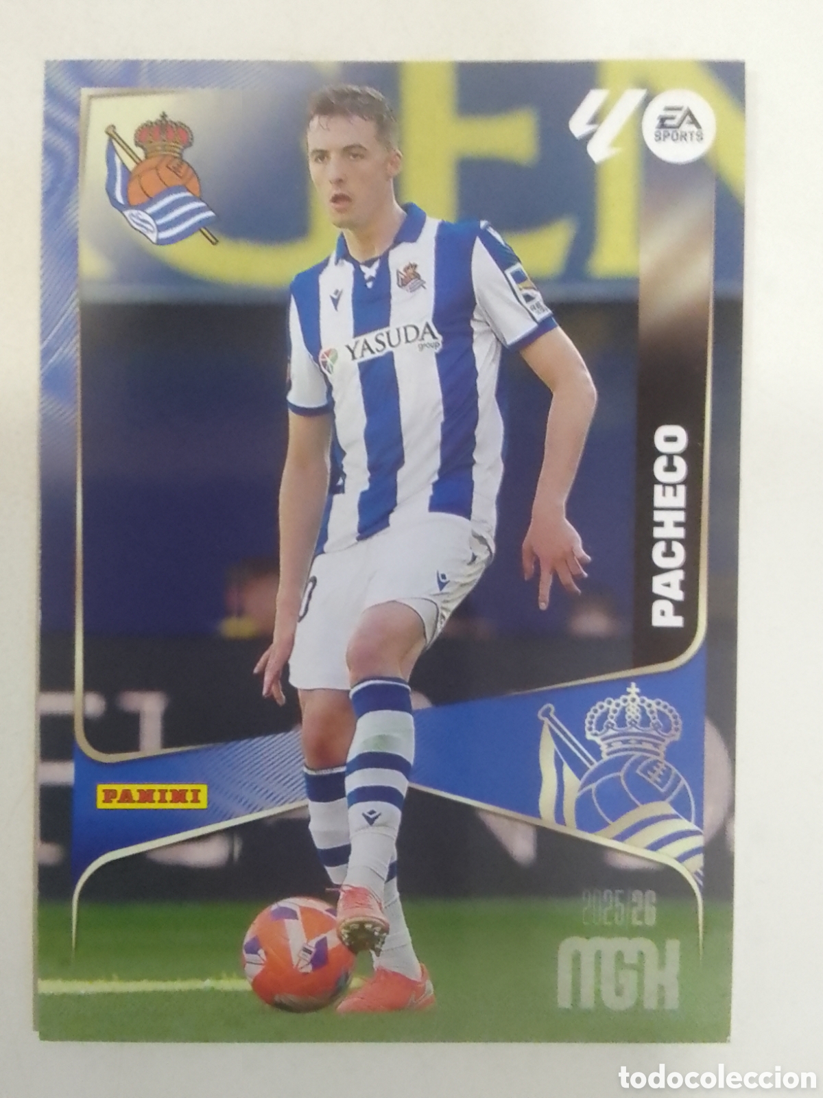 Cromos de F&uacute;tbol: Megacracks 2025/26 n&deg; 314 Pacheco &bull; Real Sociedad.