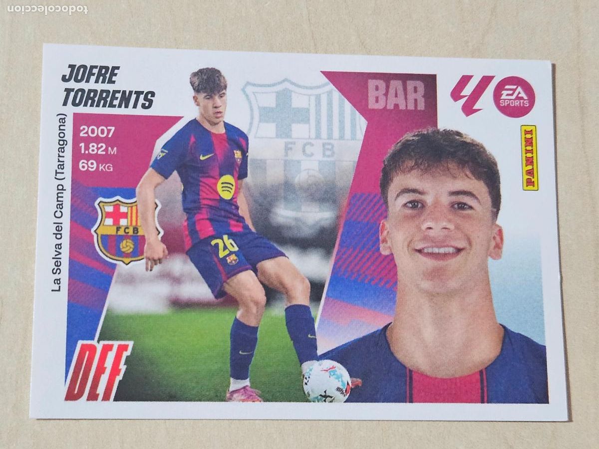Cromos de F&uacute;tbol: 7 BIS JOFRE TORRENTS (COLOCA) - BARCELONA - EDICIONES ESTE 2025-26 - 25/26 (NUEVO)