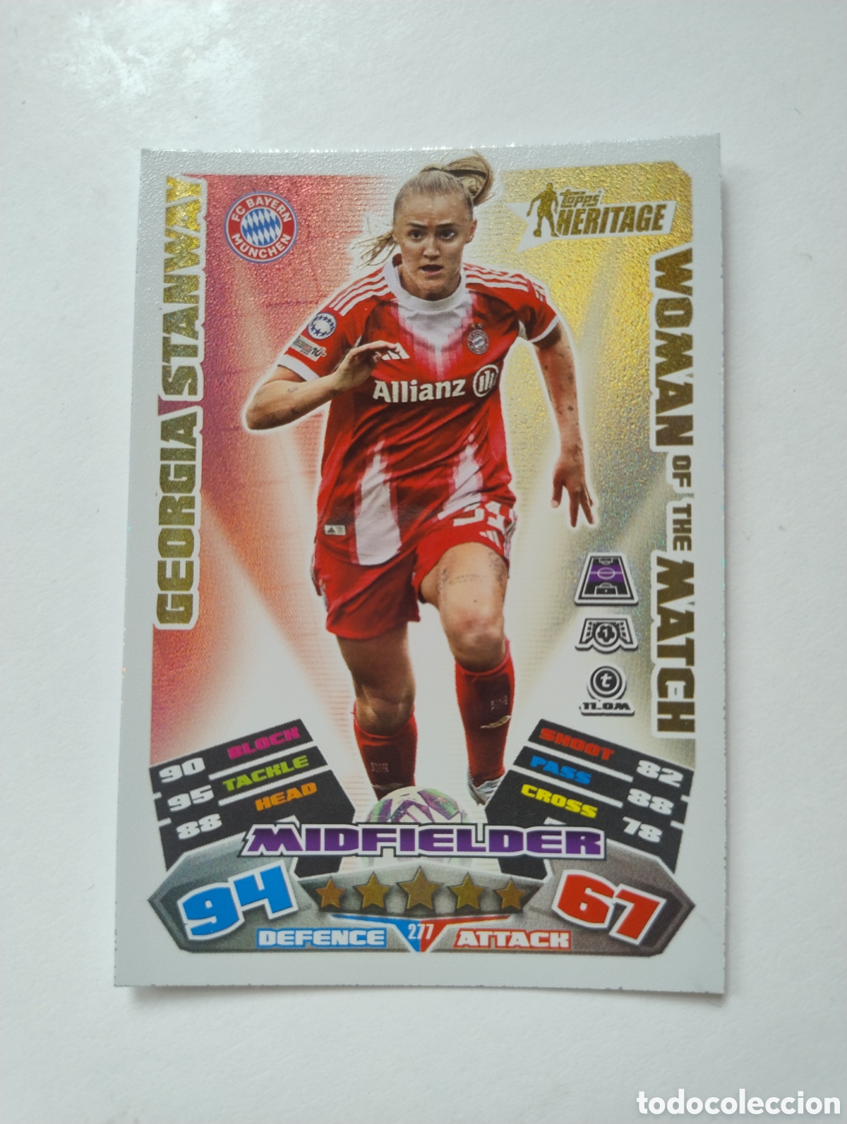 Cromos de F&uacute;tbol: 277 - Georgia - Stanway - - Bayern Munich - Topps Match Attax Extra 2025 - 2026 Woman of the Match