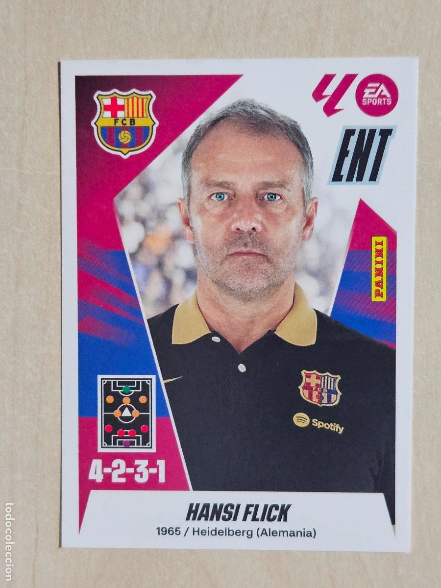 Fu&szlig;ball-Sticker: CROMO N&ordm; 2 HANSI FLICK - BARCELONA - EDICIONES ESTE 2025-26 - 25/26 (NUEVO)