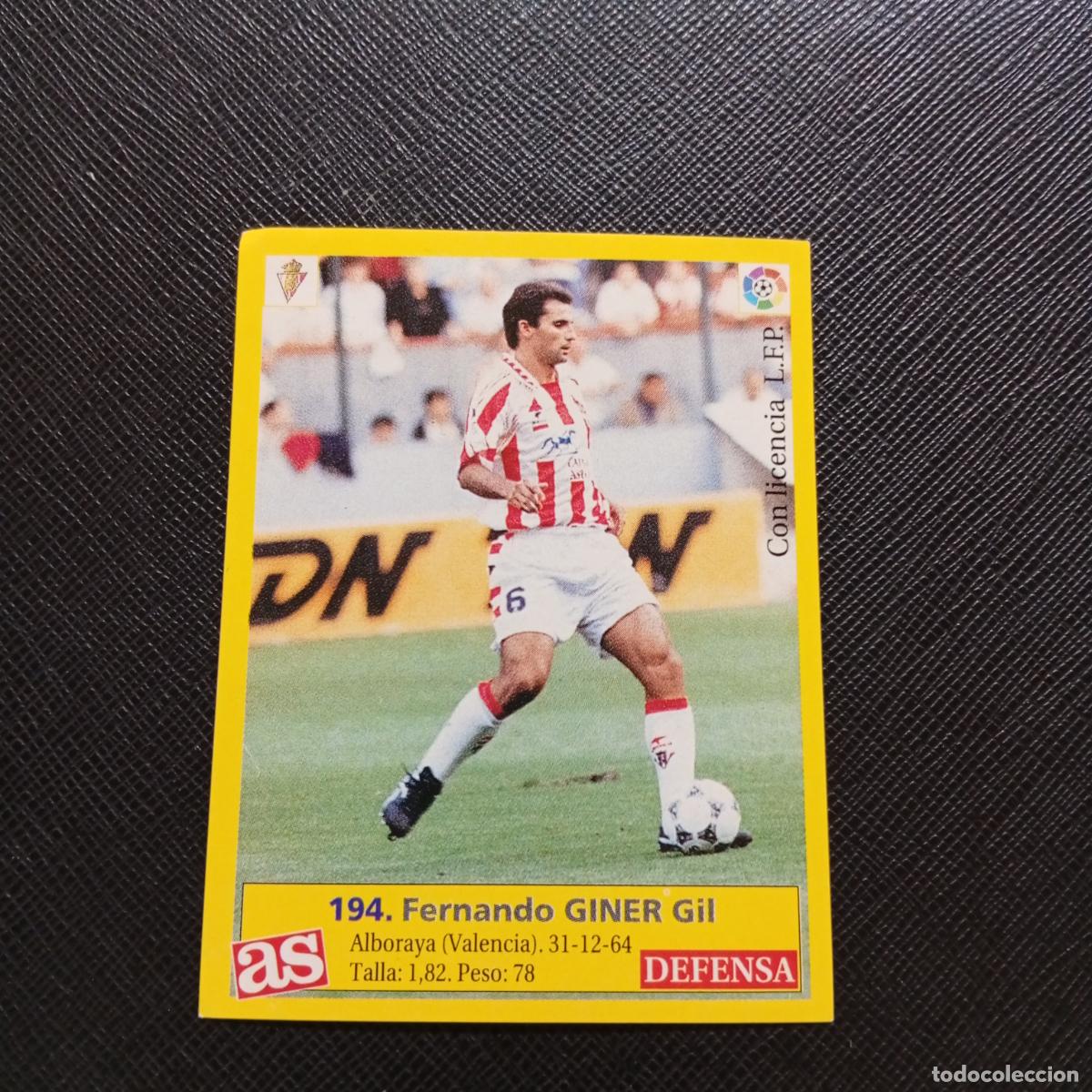Figurine di Calcio: 194 GINER SPORTING GIJON AS 1995 1996 CROMO FUTBOL LIGA 95 96 - SIN PEGAR - A17 PG10