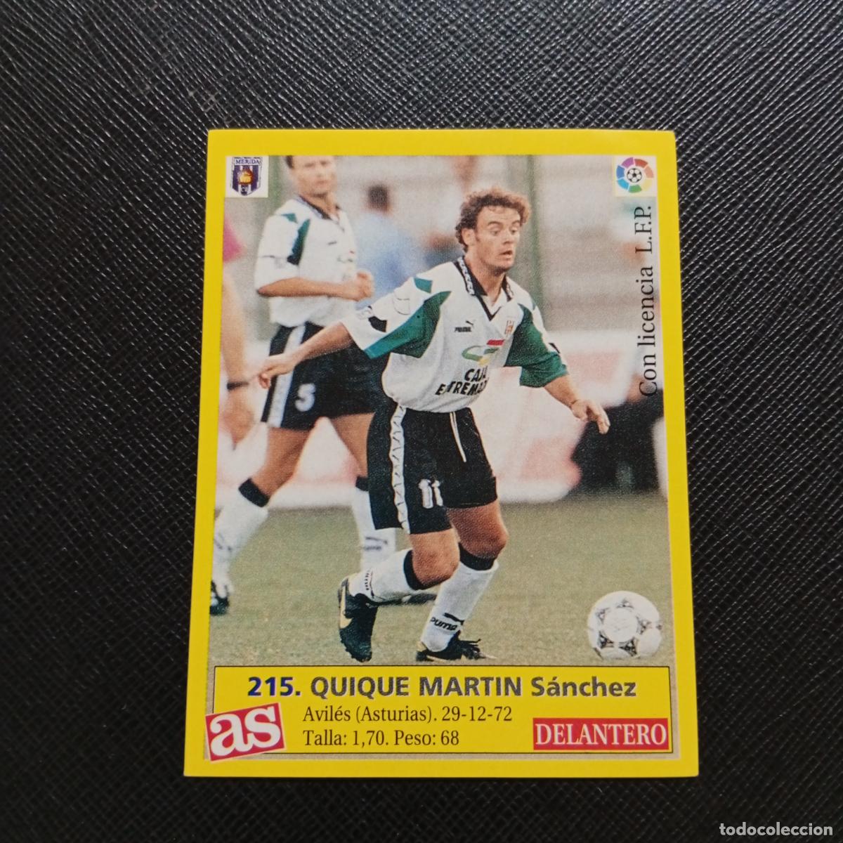 Cromos de F&uacute;tbol: 215 QUIQUE MARTIN MERIDA AS 1995 1996 CROMO FUTBOL LIGA 95 96 - SIN PEGAR - A17 PG46