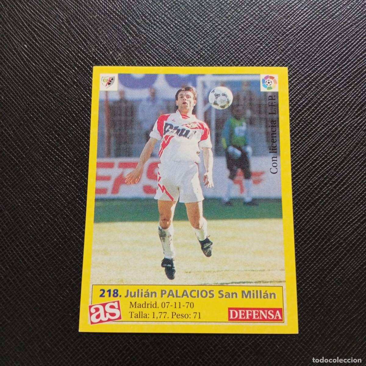 Cromos de F&uacute;tbol: 218 PALACIOS RAYO VALLECANO AS 1995 1996 CROMO FUTBOL LIGA 95 96 - SIN PEGAR - A17 PG46