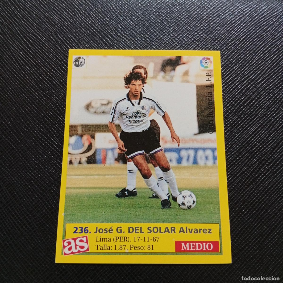 Cromos de F&uacute;tbol: 236 DEL SOLAR SALAMANCA AS 1995 1996 CROMO FUTBOL LIGA 95 96 - SIN PEGAR - A17 PG82