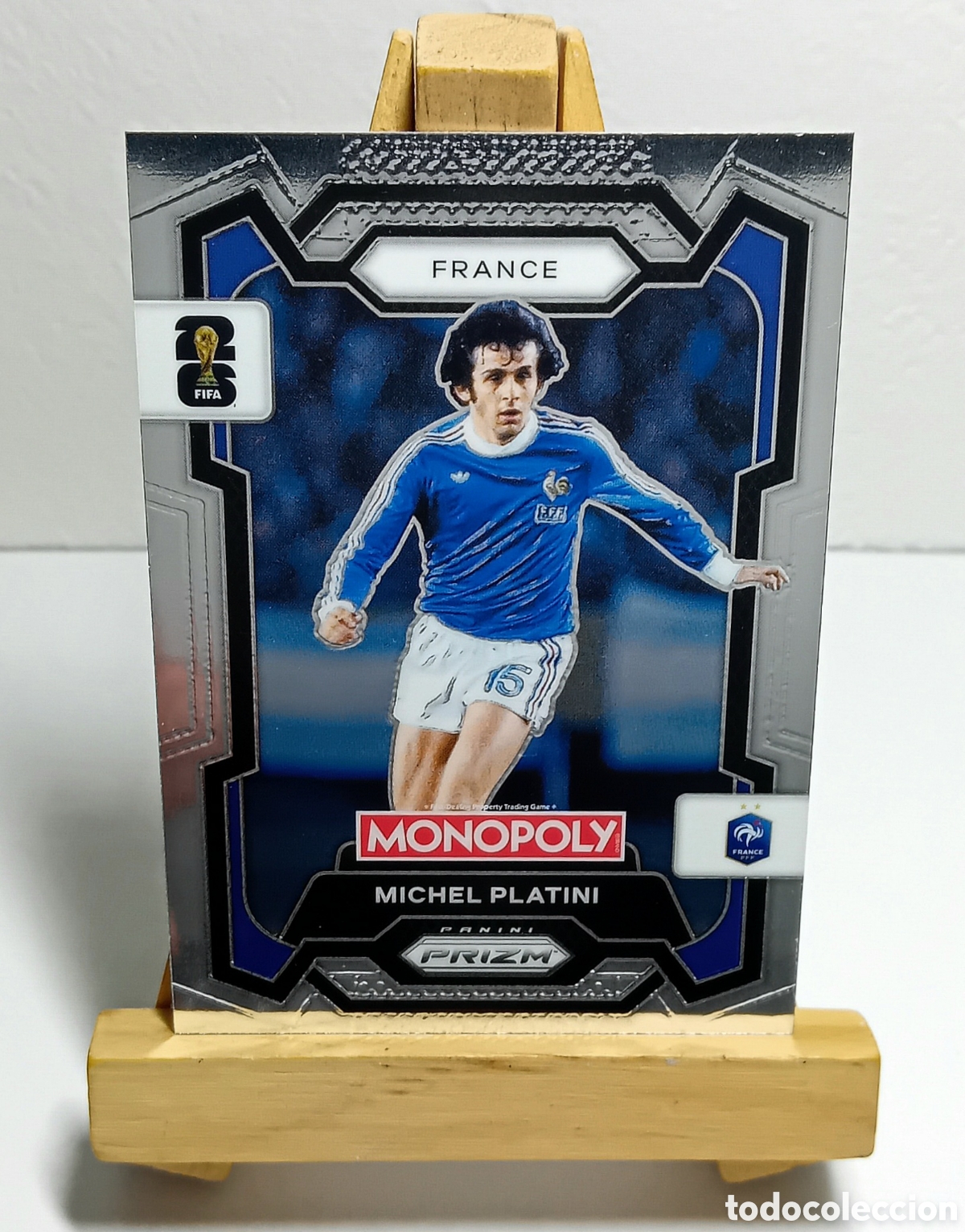 Cromos de F&uacute;tbol: MICHEL PLATINI 2026 FRANCIA MONOPOLY PRIZM PANINI.