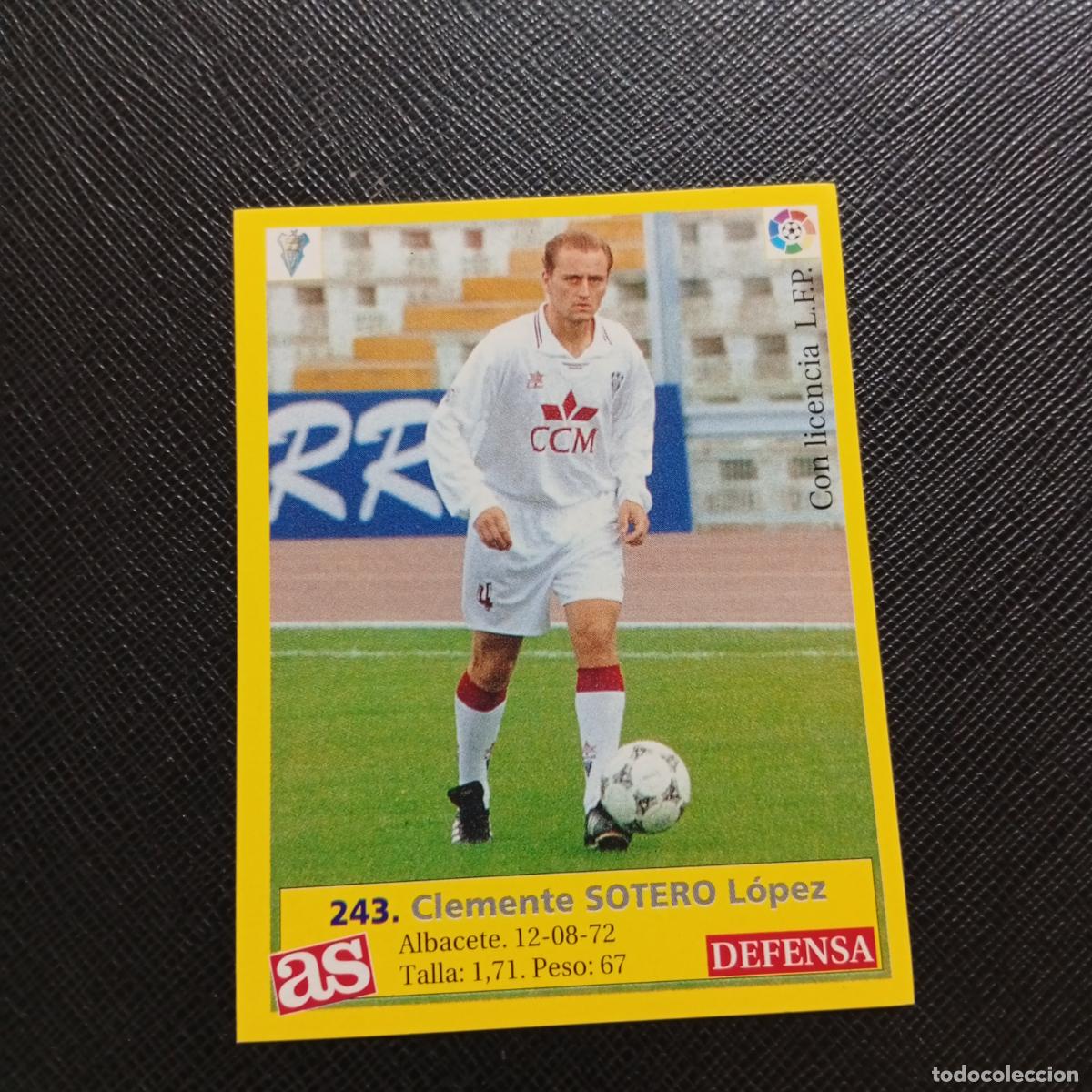 Cromos de F&uacute;tbol: 243 SOTERO ALBACETE AS 1995 1996 CROMO FUTBOL LIGA 95 96 - SIN PEGAR - A17 PG82