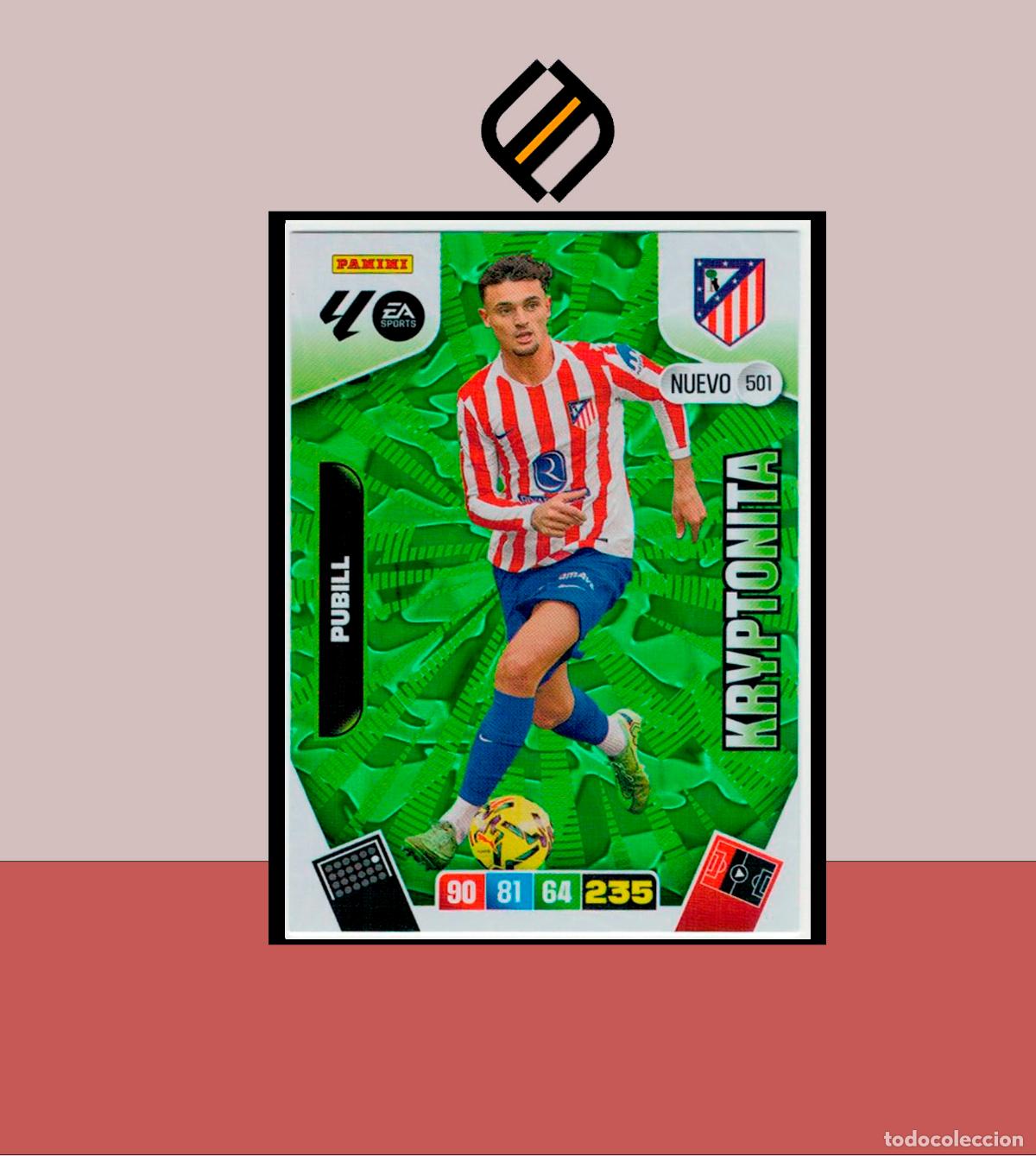 Football Stickers: ADRENALYN XL 2025 2026 PANINI N&ordm; 501 PUBILL ATL&Eacute;TICO MADRID 2 EDICI&Oacute;N KRYPTONITA CARD ALBUM LIGA