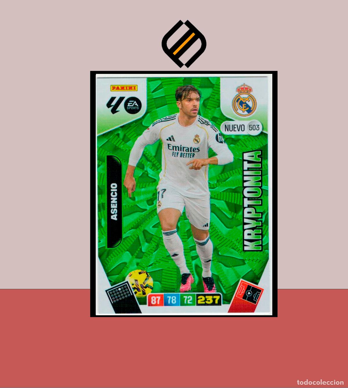 Football Stickers: ADRENALYN XL 2025 2026 PANINI N&ordm; 503 ASENCIO REAL MADRID 2 EDICI&Oacute;N KRYPTONITA CARD LIGA ALB&Uacute;M