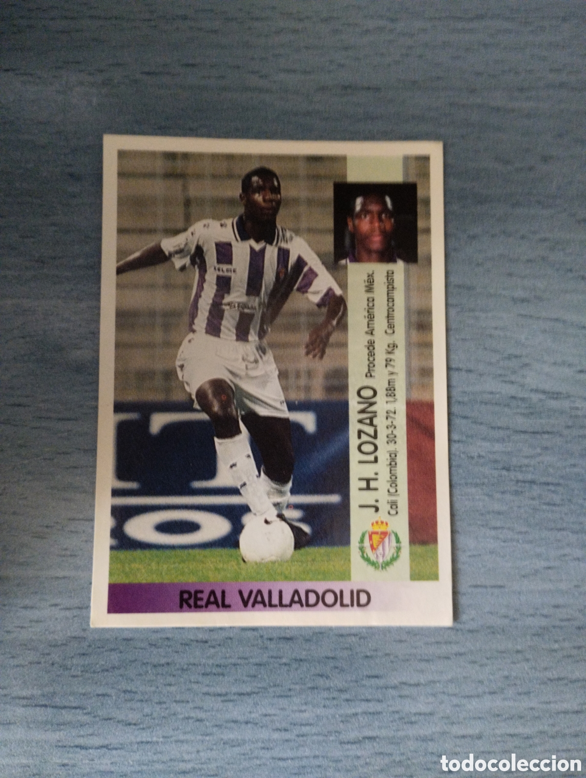 Cromos de F&uacute;tbol: Cromo Panini liga 96 97 coloca 246A Harold lozano valladolid sin pegar