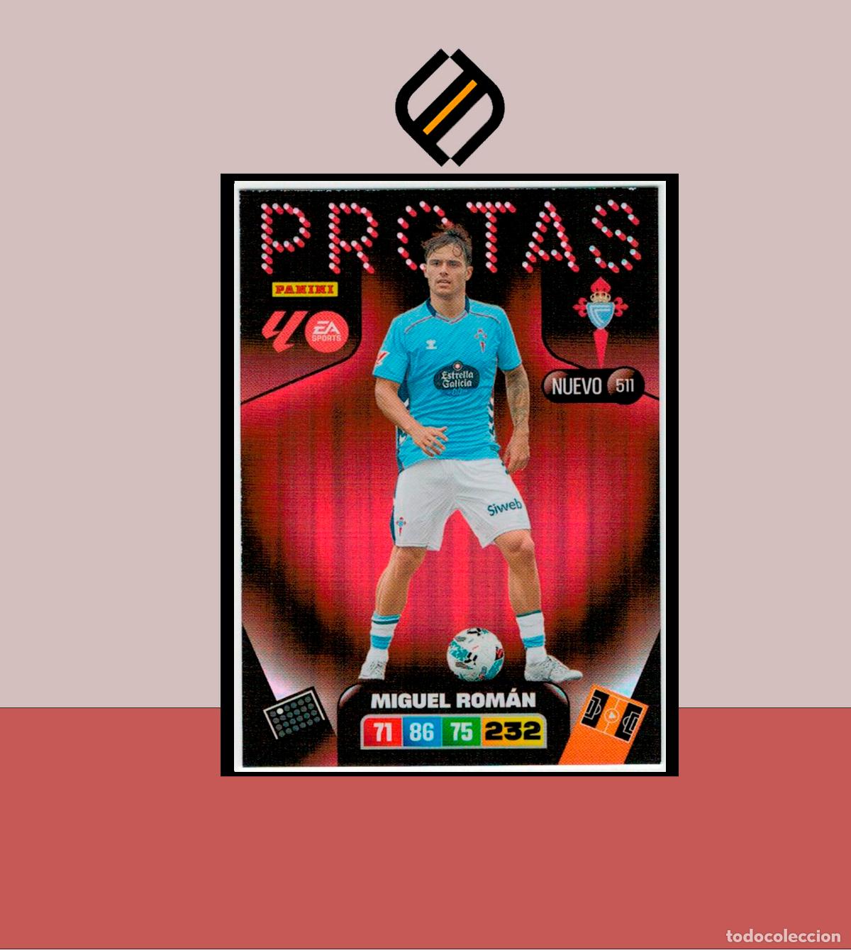 Cromos de F&uacute;tbol: ADRENALYN XL 2025 2026 PANINI N&ordm; 511 MIGUEL ROM&Aacute;N CELTA VIGO 2 EDICI&Oacute;N POTRAS CARD LIGA ALB&Uacute;M