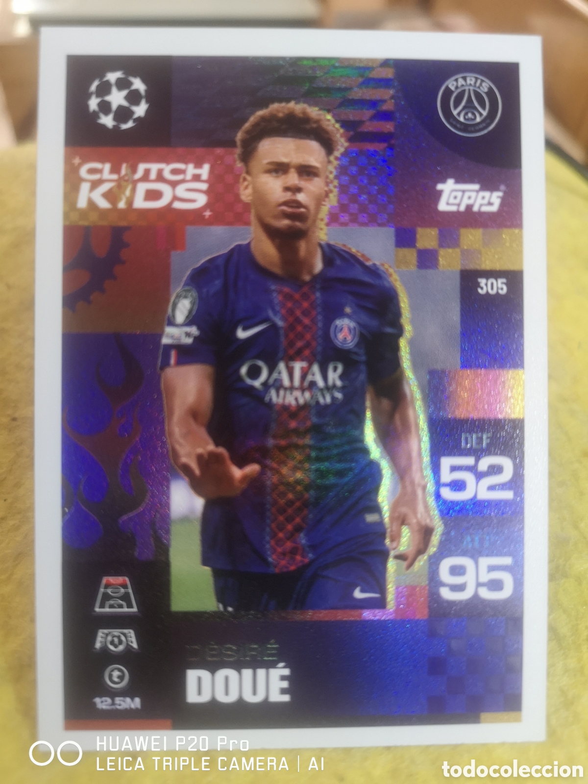 Cromos de F&uacute;tbol: MATCH ATTAX EXTRA 2025 2026 CLUTCH KIDS DESIRE DOUE 305 PARIS SAINT GERMAIN