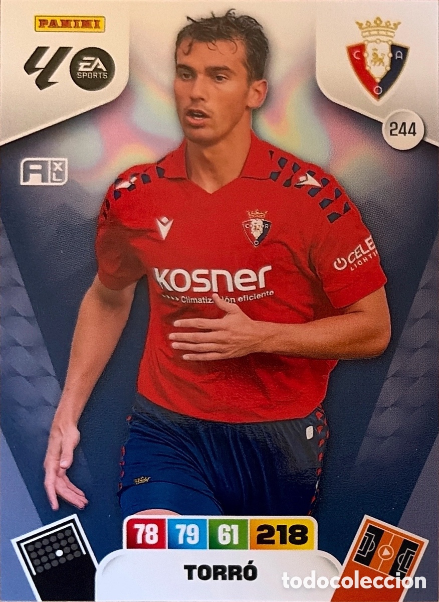 Football Stickers: 244.- TORRO (OSASUNA) ADRENALYN XL LIGA 2025/26 (PANINI)