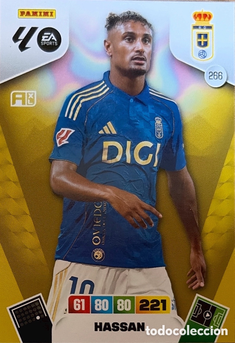 Figurine di Calcio: 266.- HASSAN (R. OVIEDO) ADRENALYN XL LIGA 2025/26 (PANINI)