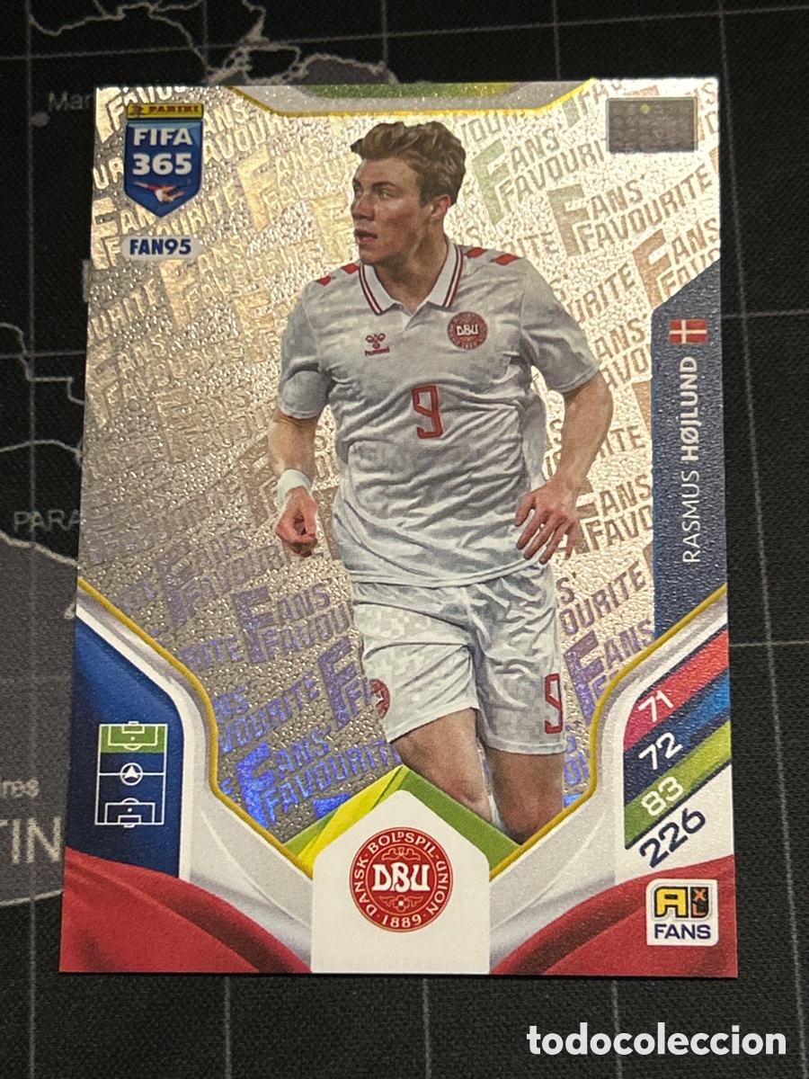 Cromos de Futebol: FAN95 RASMUS HOJLUND (DINAMARCA) FANS FAVOURITE PANINI ADRENALYN XL FIFA 365 2026 26