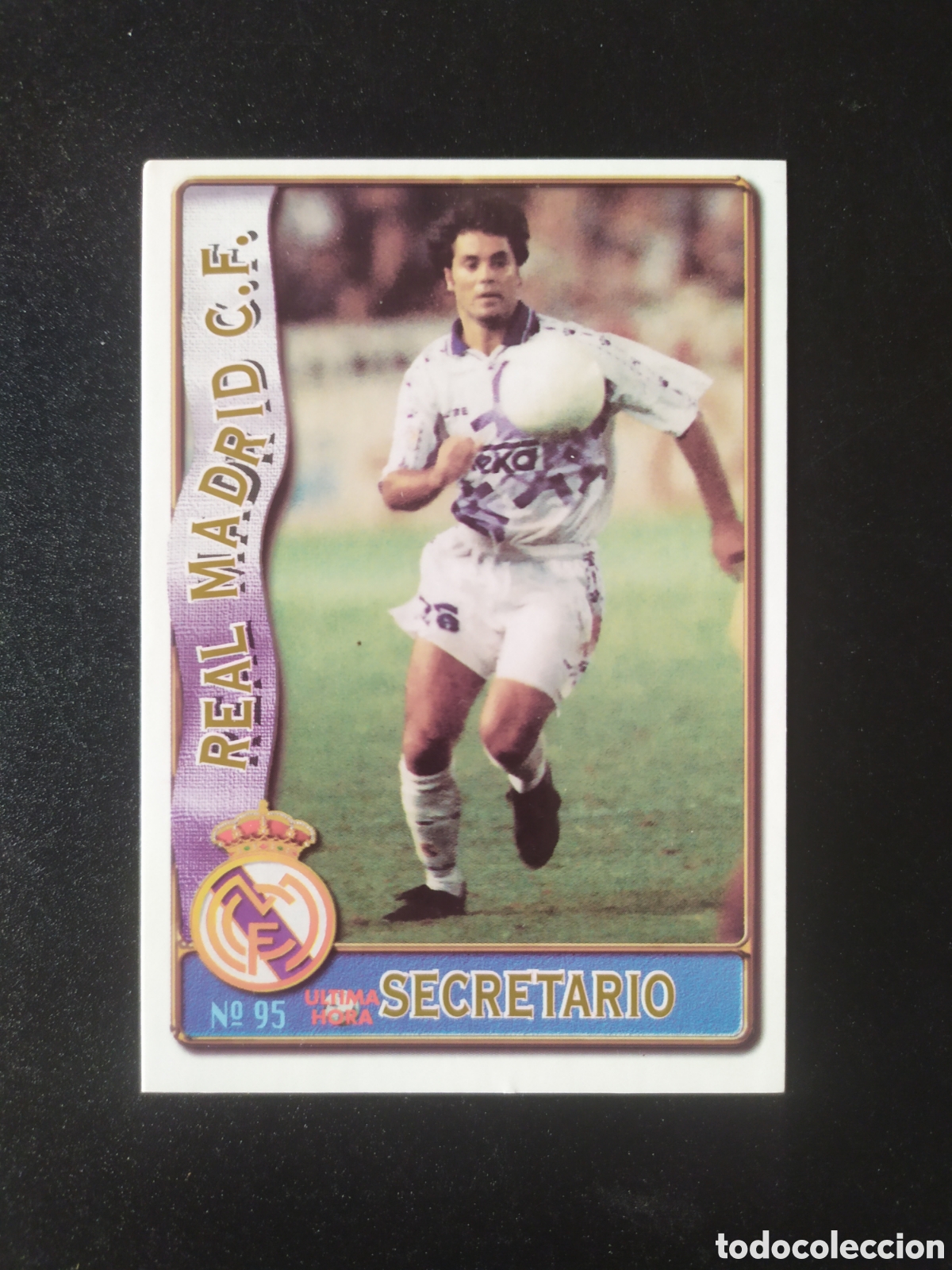 Cromos de F&uacute;tbol: Mundicromo fichas Liga 1996 1997 96 97 Secretario ultima hora n&deg; 95 Real Madrid