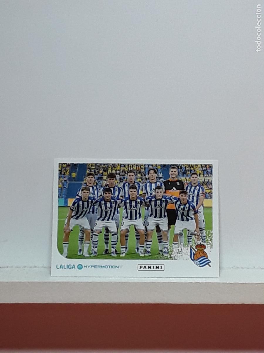 Cromos de F&uacute;tbol: LALIGA HYPERMOTION 2025 2026 25 26 ALBUM PANINI LIGA N 345 REAL SOCIEDAD ALINEACION EQUIPO