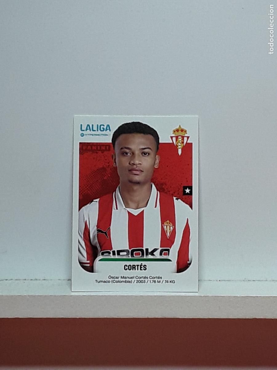 Cromos de F&uacute;tbol: LALIGA HYPERMOTION 2025 2026 25 26 ALBUM PANINI LIGA N 378 SPORTING CORTES OSCAR MANUEL