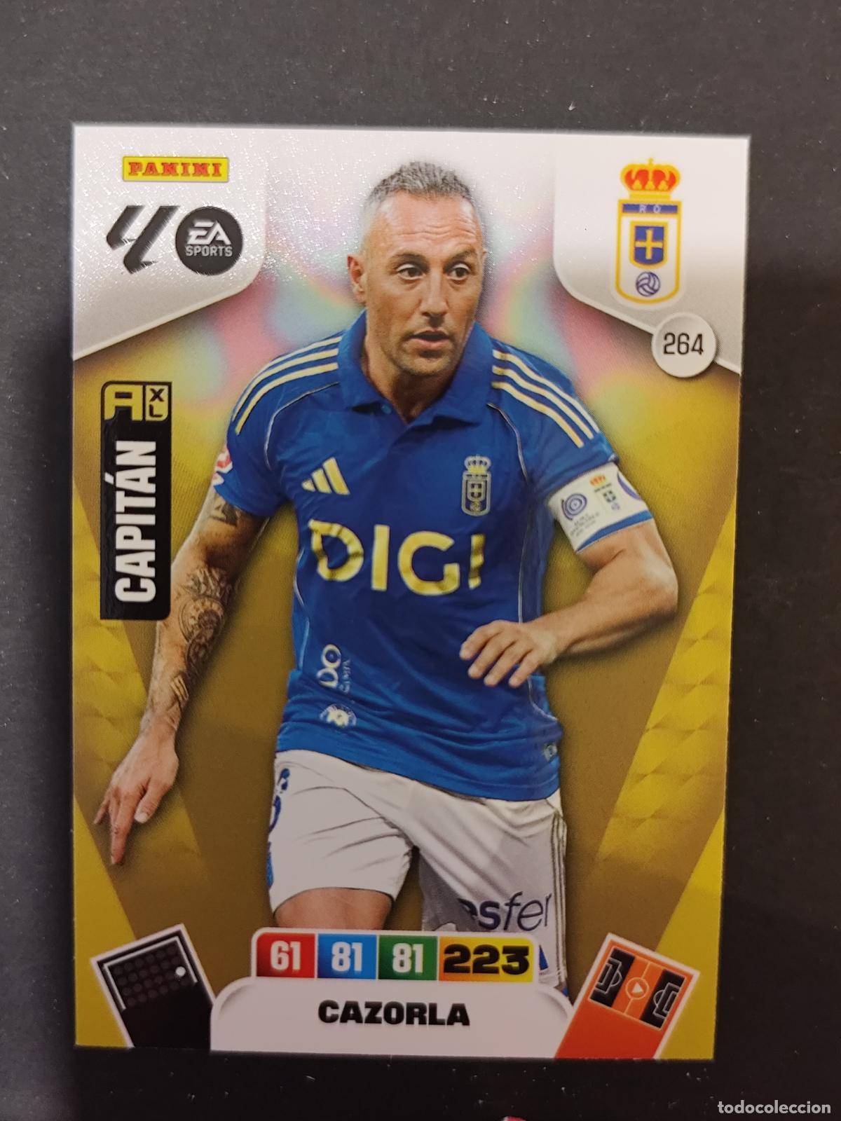 Cromos de F&uacute;tbol: 264 CAZORLA CAPIT&Aacute;N OVIEDO ADRENALYN 2025 2026 25 26