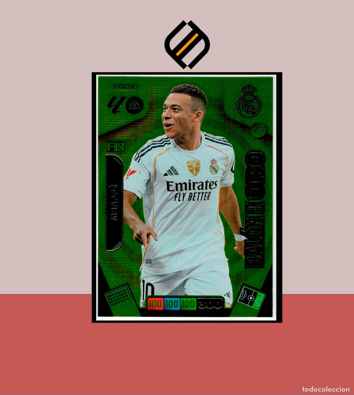 Cartes &agrave; collectionner de Football: ADRENALYN XL 2025 2026 PANINI N&ordm; 474 MBAPP&Eacute; REAL MADRID BAL&Oacute;N DE ORO CARD CHAMPIONS LIGA ALB&Uacute;M
