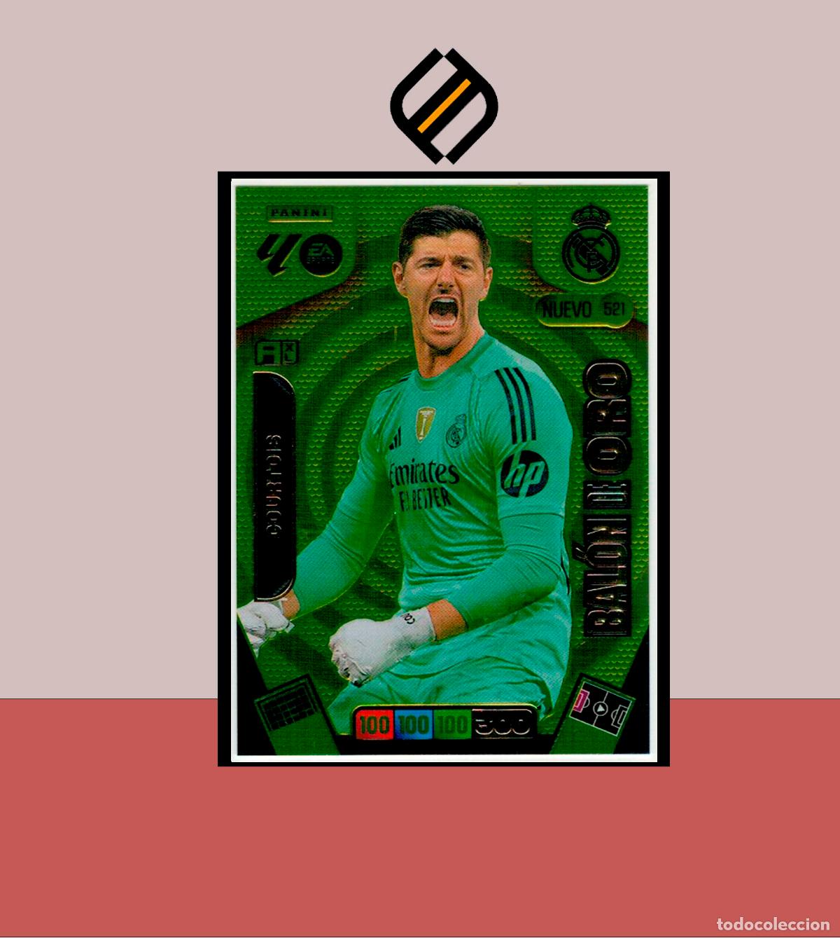 Cartes &agrave; collectionner de Football: ADRENALYN XL 2025 2026 PANINI N&ordm; 521 COURTOIS REAL MADRID 2 EDICI&Oacute;N BAL&Oacute;N DE ORO CARD CHAMPIONS LIGA