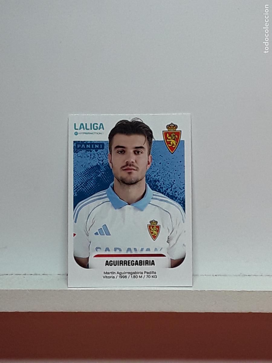 Cromos de F&uacute;tbol: LALIGA HYPERMOTION 2025 2026 25 26 ALBUM PANINI LIGA N 405 ZARAGOZA AGUIRREGABIRIA MARTIN