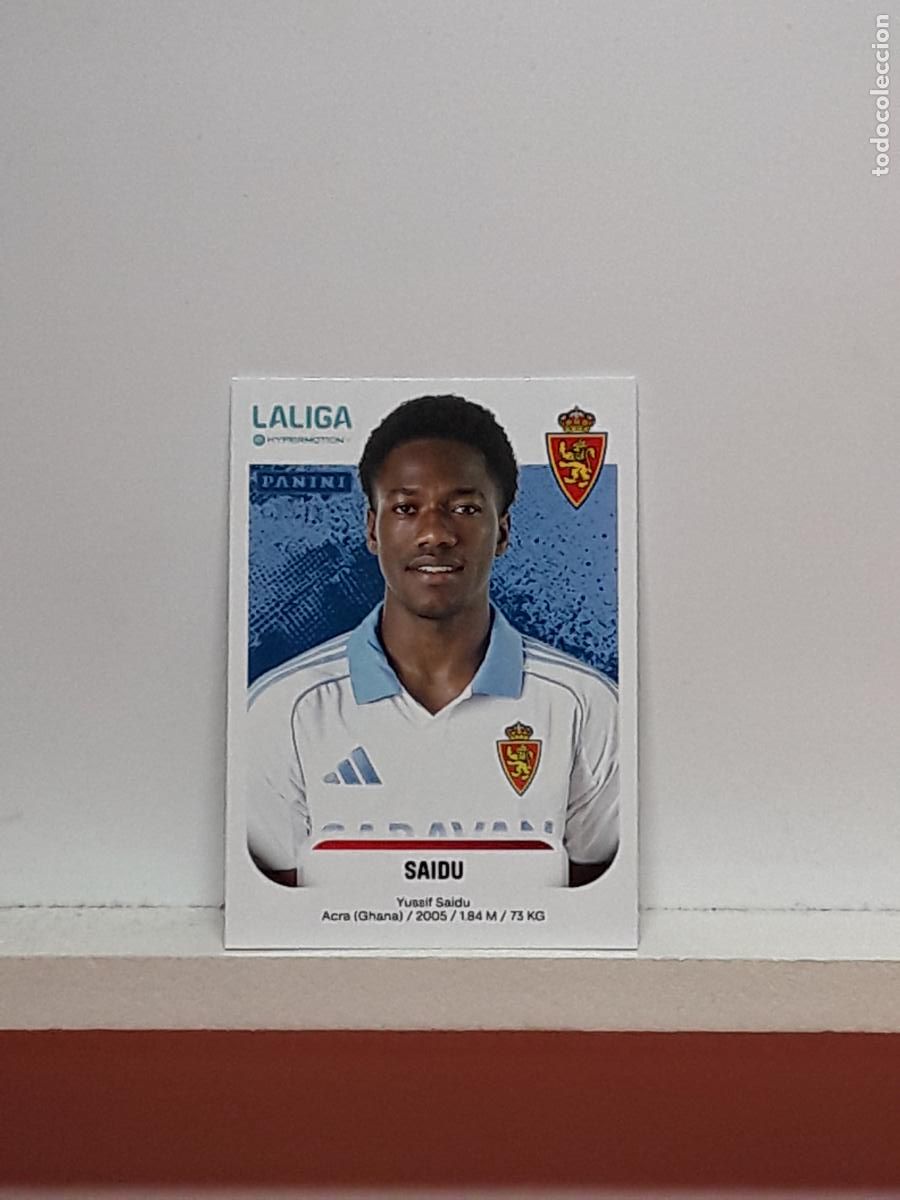 Cromos de F&uacute;tbol: LALIGA HYPERMOTION 2025 2026 25 26 ALBUM PANINI LIGA N 408A 408 A ZARAGOZA SAIDU YUSSIF