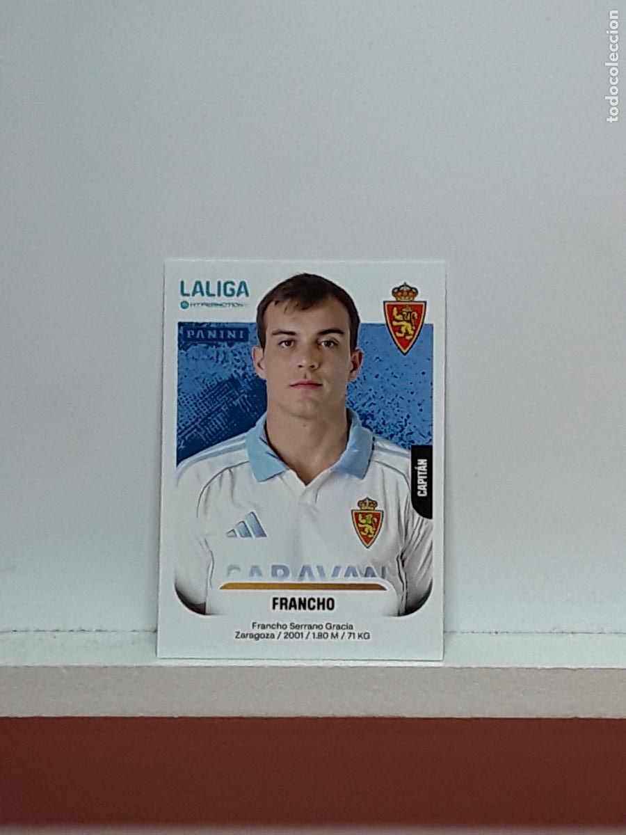 Cromos de F&uacute;tbol: LALIGA HYPERMOTION 2025 2026 25 26 ALBUM PANINI LIGA N 411 ZARAGOZA FRANCHO SERRANO GRACIA