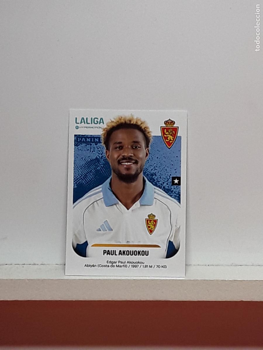 Football Stickers: LALIGA HYPERMOTION 2025 2026 25 26 ALBUM PANINI LIGA N 412 ZARAGOZA PAUL AKOUOKOU