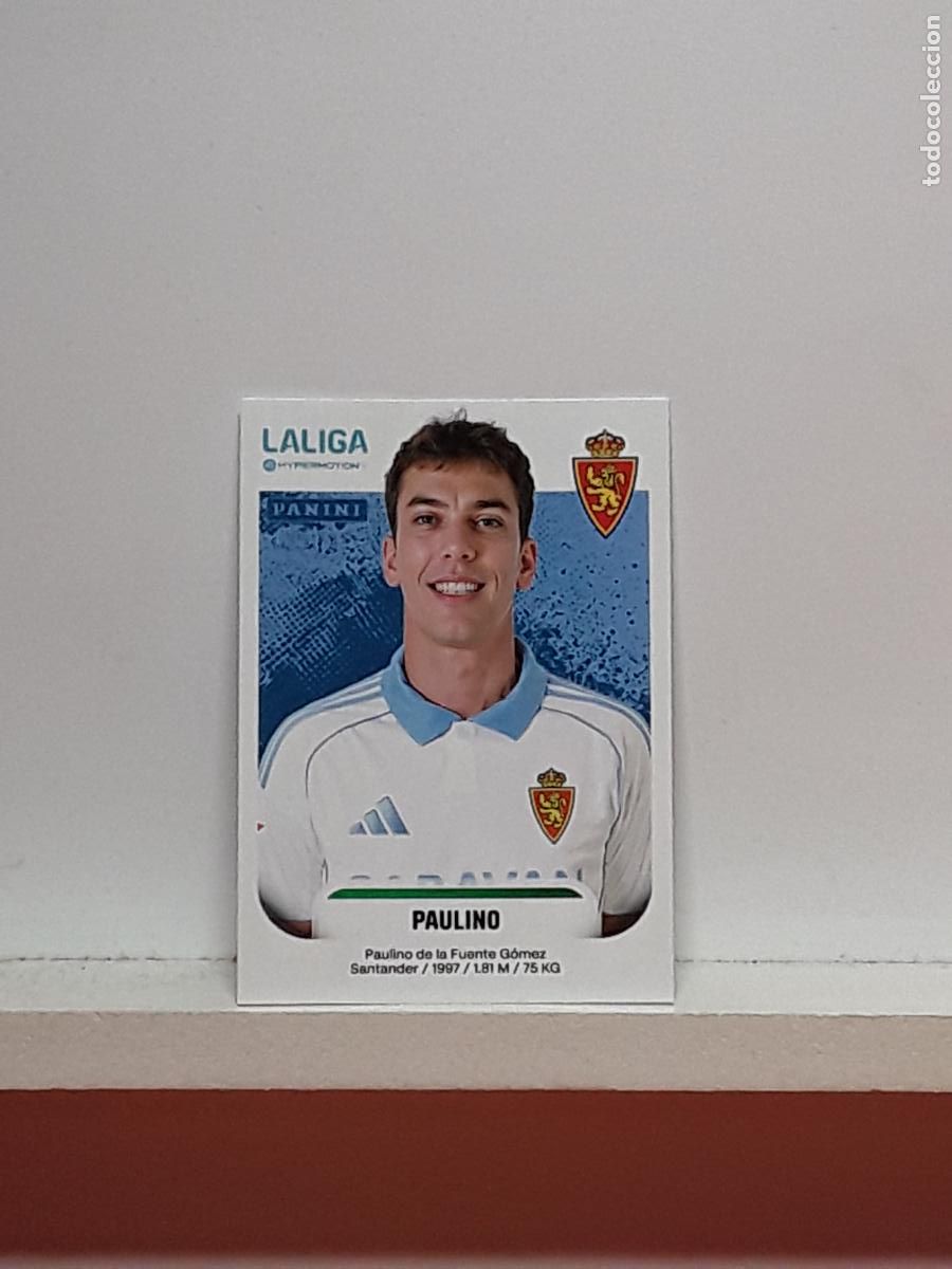 Cromos de F&uacute;tbol: LALIGA HYPERMOTION 2025 2026 25 26 ALBUM PANINI LIGA N 415B 415 B ZARAGOZA PAULINO DE LA FUENTE