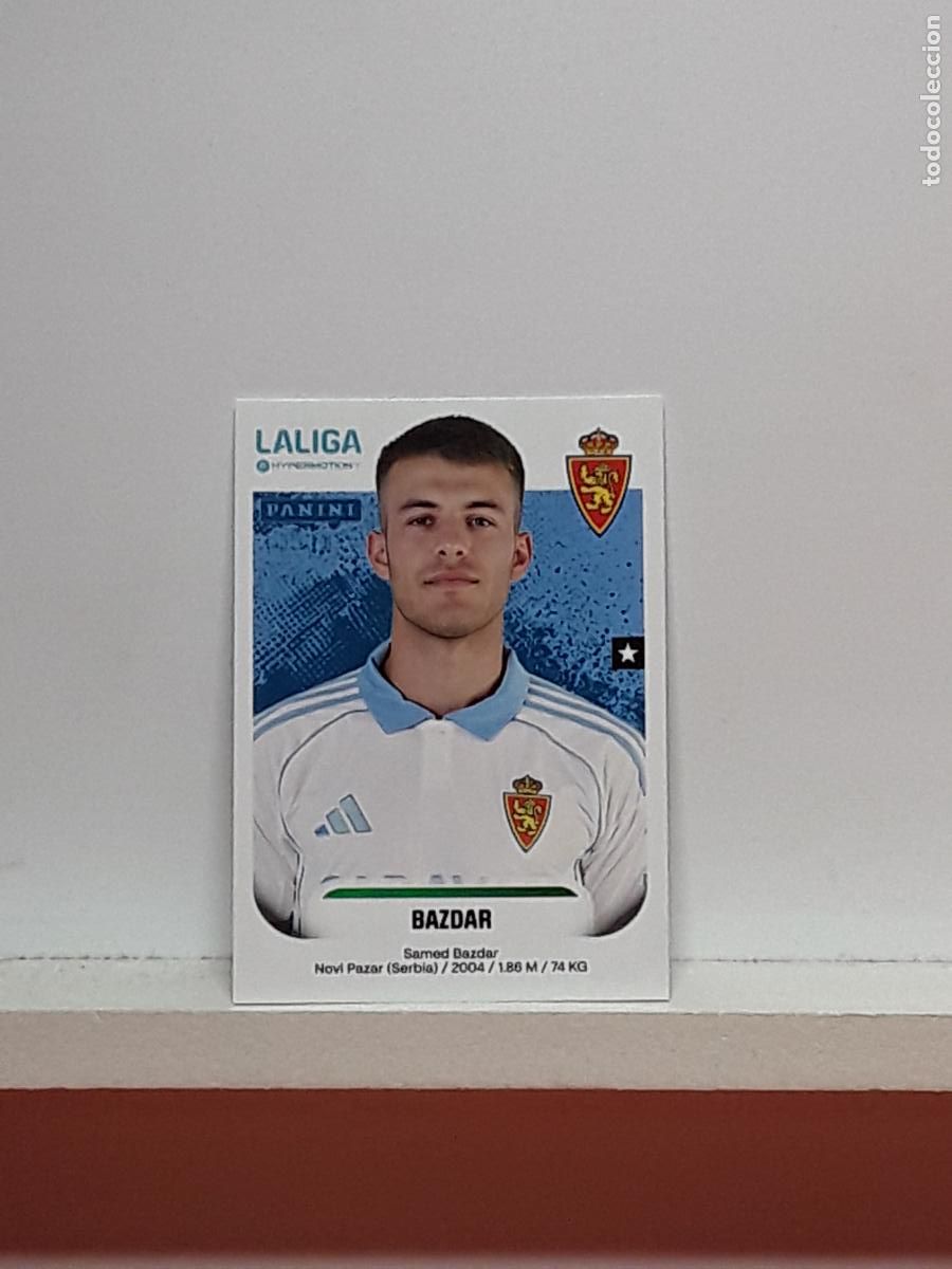 Cromos de F&uacute;tbol: LALIGA HYPERMOTION 2025 2026 25 26 ALBUM PANINI LIGA N 417 ZARAGOZA BAZDAR SAMED