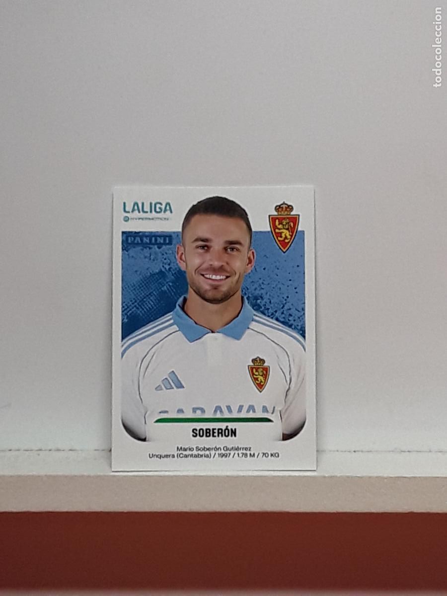 Cromos de F&uacute;tbol: LALIGA HYPERMOTION 2025 2026 25 26 ALBUM PANINI LIGA N 418A 418 A ZARAGOZA SOBERON MARIO