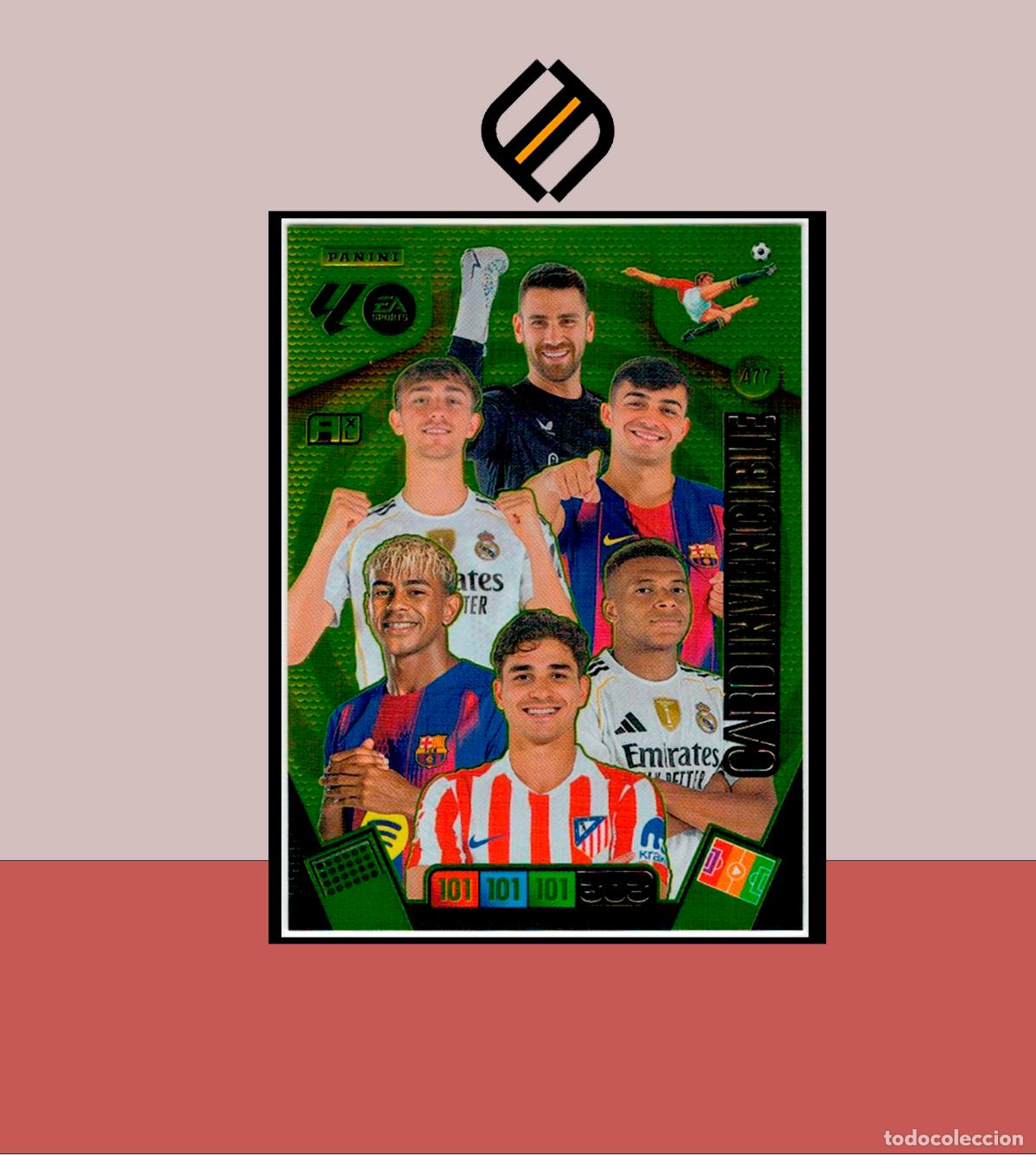 Cromos de F&uacute;tbol: ADRENALYN XL 2025 2026 PANINI N&ordm; 477 LAMINE YAMAL PEDRI MBAPP&Eacute; JULIAN ALVAREZ CARD INVENCIBLE LIGA