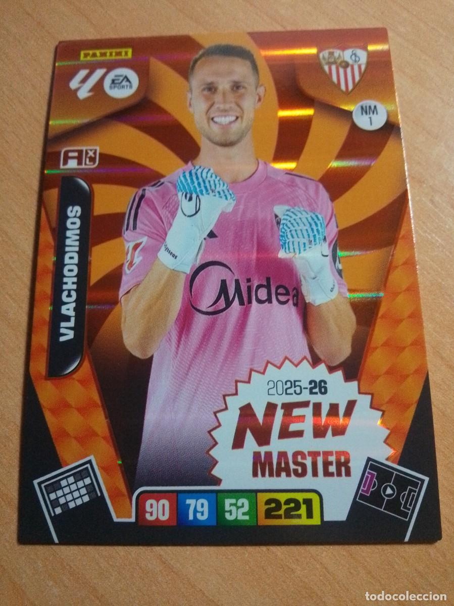 Figurine di Calcio: NM1 VLACHODINOS NEW MASTER DEL SEVILLA 25 26 ADRENALYN XL 2025 2026 NUEVO