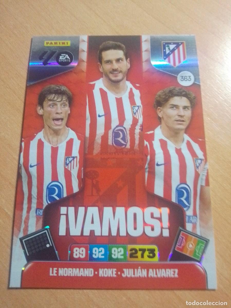 Cromos de F&uacute;tbol: 363 LE NORMAND KOKE JULI&Aacute;N &Aacute;LVAREZ VAMOS ATL&Eacute;TICO DE MADRID 25 26 ADRENALYN XL 2025 2026 NUEVO